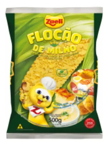 Flocão de Milho Zaeli 500 g - Pronta Entrega
