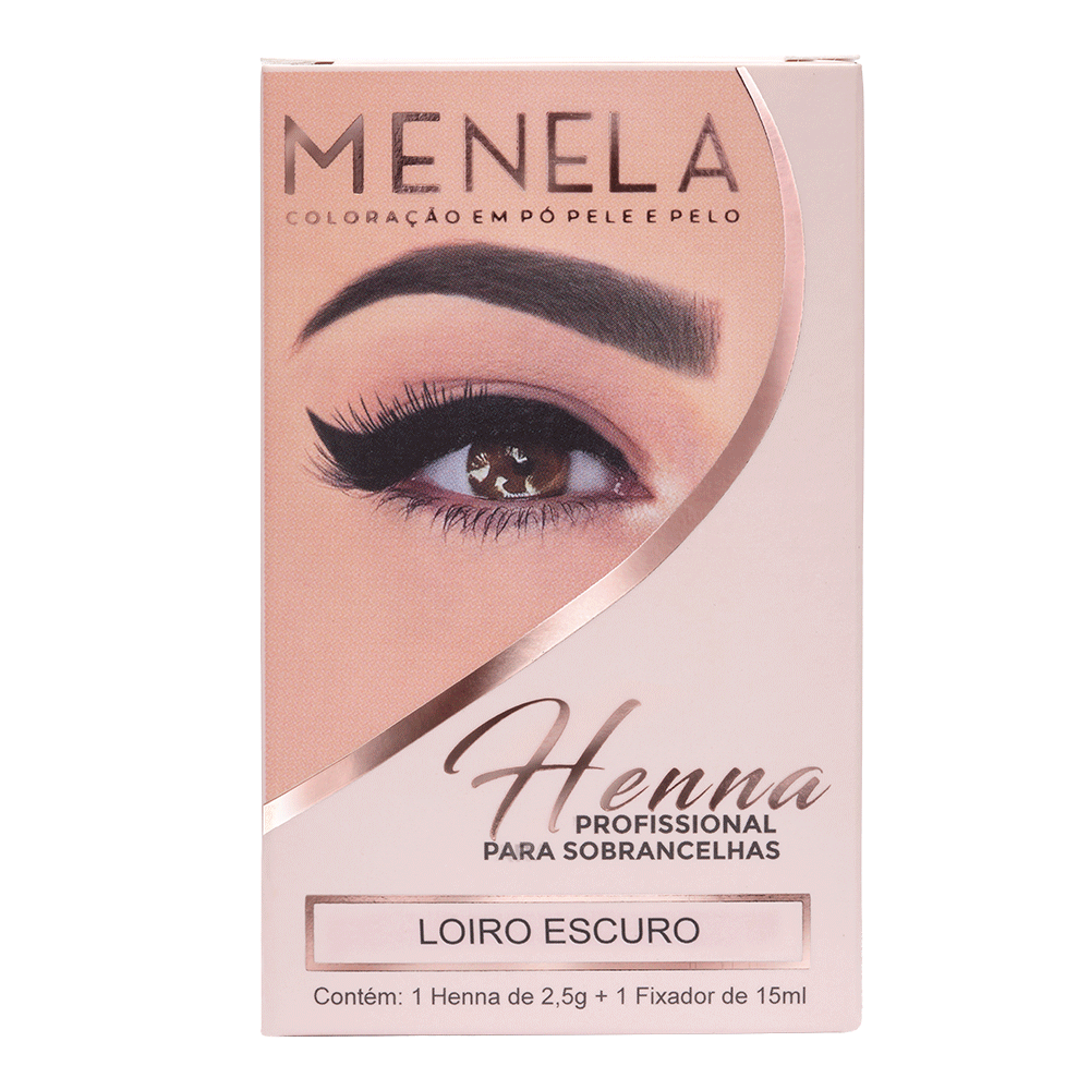 Kit Henna Loiro Escuro e Fixador de Henna - Menela