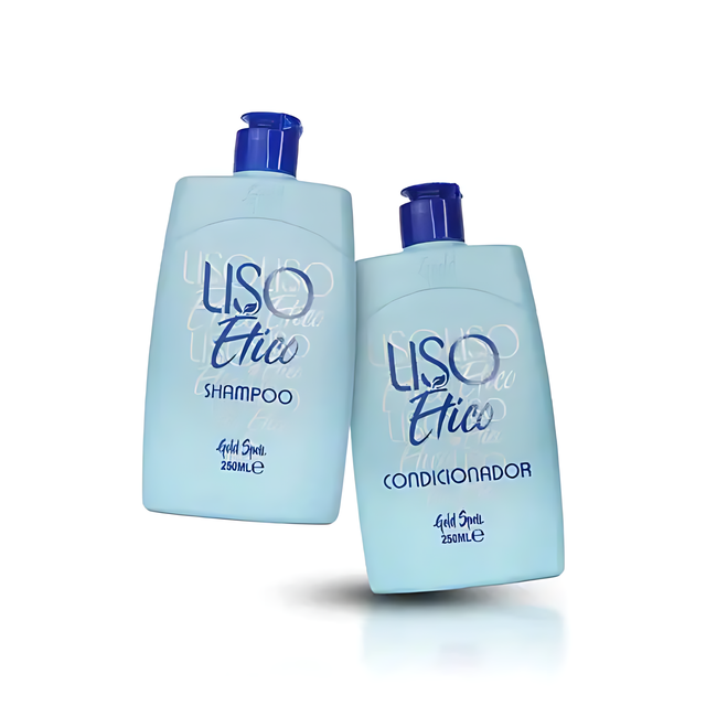 Shampoo e Condicionador Liso Ético Gold Spell sem formol