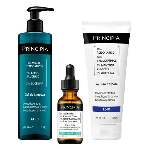 Kit Principia Anti Acne e Queratose Pilar Trio