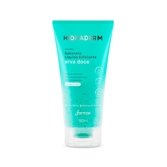 Sabonete Líquido Esfoliante Erva Doce 180ml - Hidraderm