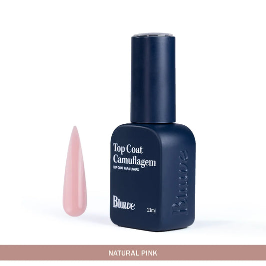 Top Coat Camuflagem Natural Pink 11ml - Bluwe