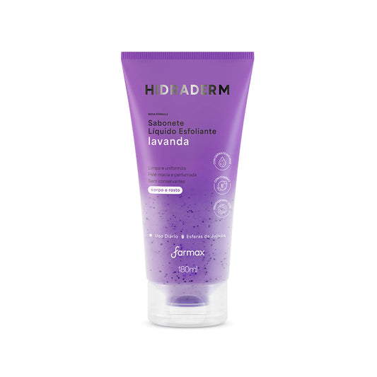Sabonete Líquido Esfoliante Lavanda 180ml - Hidraderm