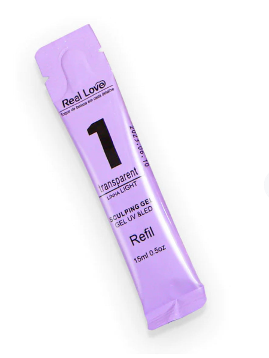 Recarga Gel Construtor Linha Light 15ml Nº1 - Real Love