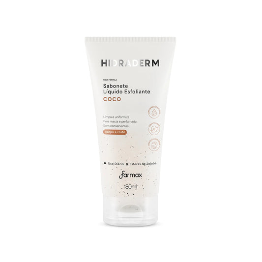 Sabonete Líquido Esfoliante Coco 180ml - Hidraderm