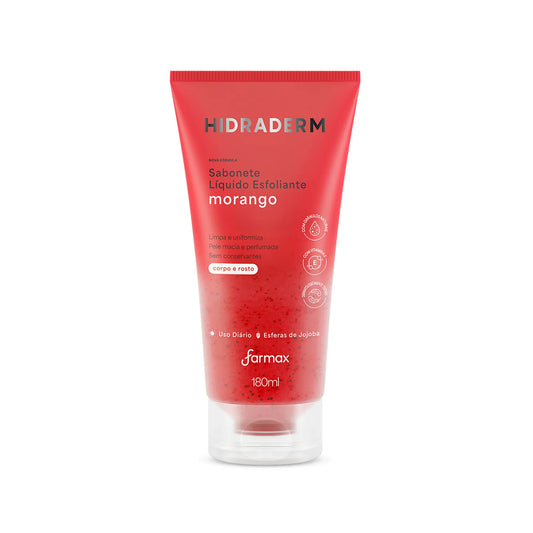 Sabonete Líquido Esfoliante Morango 180ml - Hidraderm