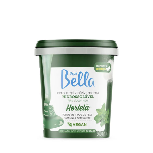 Cera Quente Depilatória Hidrossolúvel 1,3kg Hortelã - Depil Bella