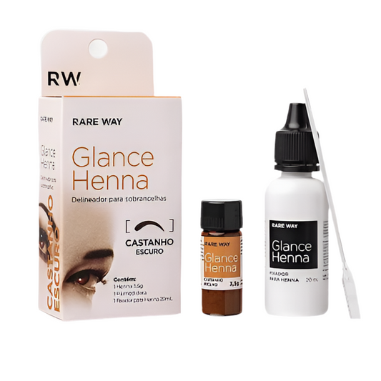 Kit Henna para Sobrancelhas Glance Rare Way - Castanho Escuro 3.5g