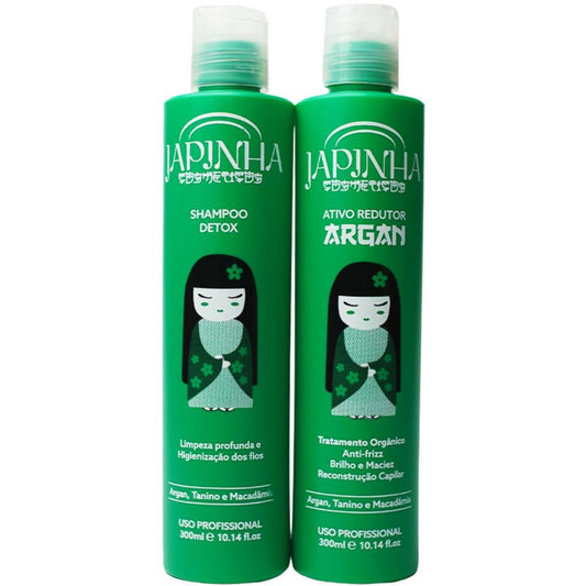Kit Alisamento Orgânico Japinha - Shampoo 300ml + Redutor 300ml