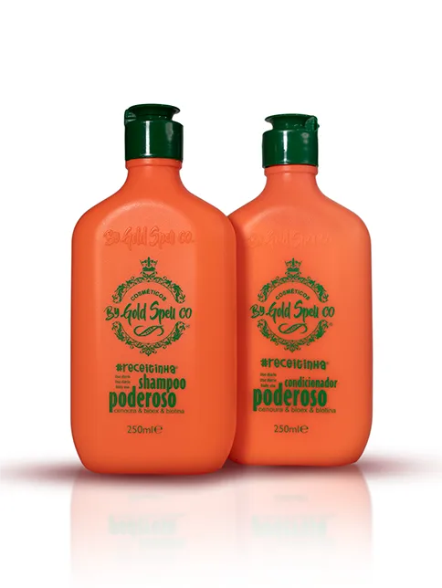 Shampoo e Condicionador Poderosa 250ml Gold Spell com biotina