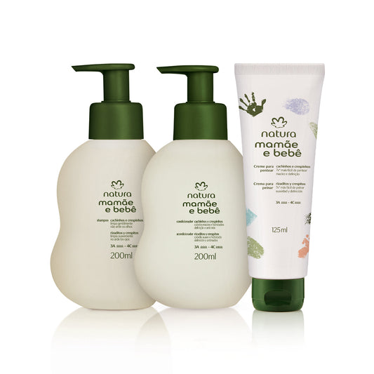 Kit Mamãe e Bebê Cachos e Crespos (3 produtos)