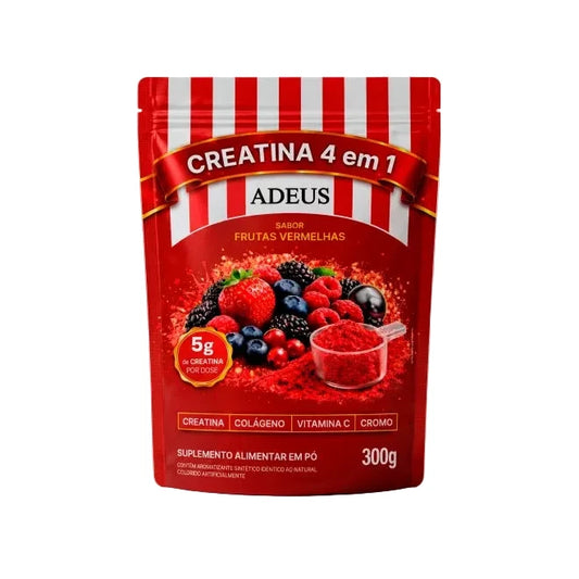 Creatina Adeus 4 em 1 - Frutas Vermelhas 300g