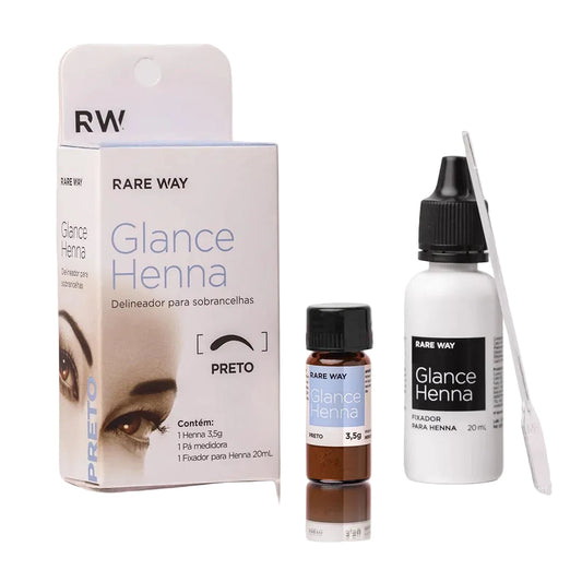 Henna para Sobrancelhas Glance Preto - Rare Way