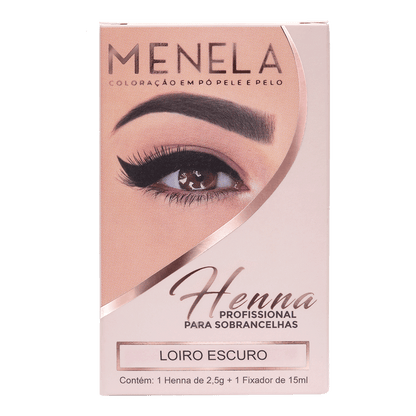 Kit Henna Loiro Escuro e Fixador de Henna - Menela