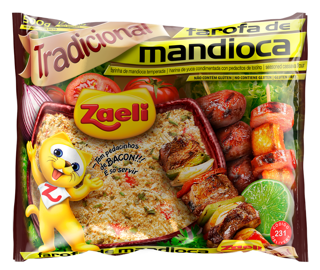 Farofa de Mandioca Tradicional Zaeli 500 g