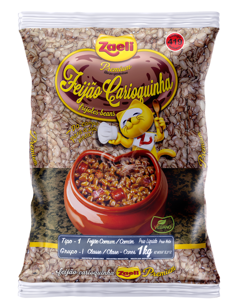 Feijão Carioca Premium Tipo 1 Zaeli 1 kg