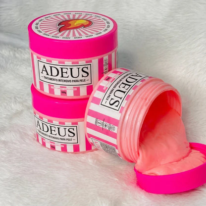 Creme Rosa Multifuncional Adeus 300g, pote rosa
